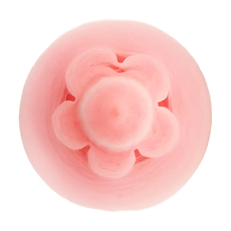 Algodão doce Cotton Show no modelo cravo rosa