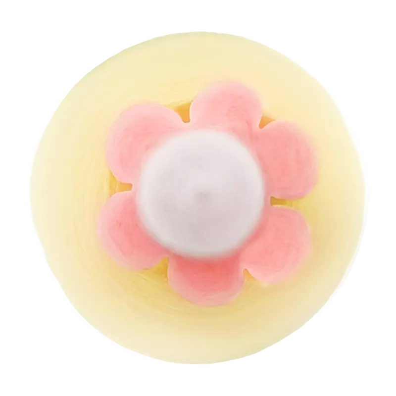 Algodão doce Cotton Show no modelo flor de verão